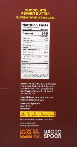Magic Spoon® Treats Chocolate Peanut Butter Bar Treats Perspective: back