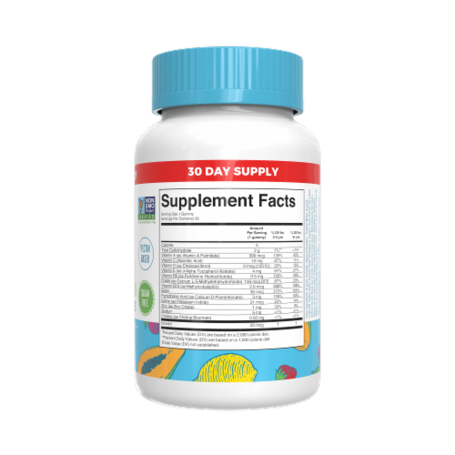 MaryRuth's® Strawberry Papaya and Super Punch Kids Multivitamin Gummies Perspective: back