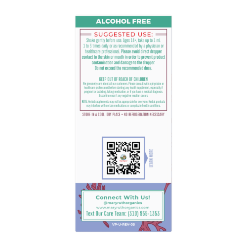 Maryruth's® Organic Sea Moss Liquid Extract Perspective: back