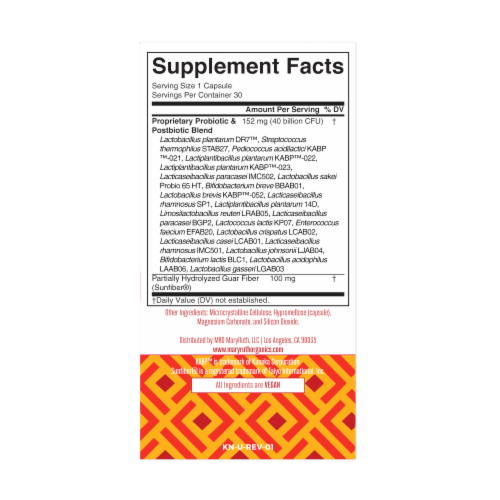MaryRuth's® Women's Daily Care 3-in-1 Probiotic Capsules Perspective: back