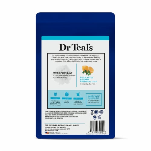 Dr Teal's® Restorative Minerals Pure Epsom Salt Soaking Solution Perspective: back