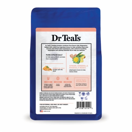 Dr Teal's® Stress Relief Pure Epsom Salt Soaking Solution Perspective: back