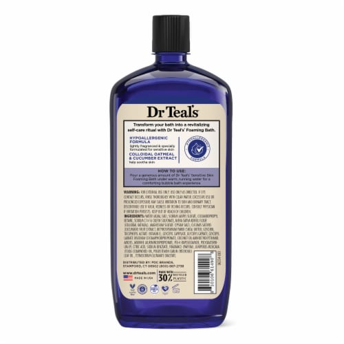 Dr Teal's® Pure Espom Salt Sensitive Skin with Colloidal Oatmeal & Cucumber Extract Perspective: back