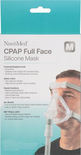 NuvoMed® CPAP Complete Face Silicone Mask Perspective: back