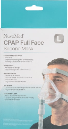 NuvoMed CPAP Complete Face Silicone Mask Perspective: back