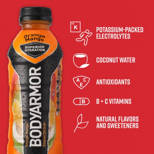 BODYARMOR® Sports Drink Orange Mango Bottles Perspective: back