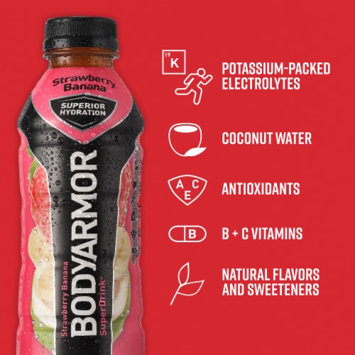 BODYARMOR® Sports Drink Strawberry Banana Bottles Perspective: back