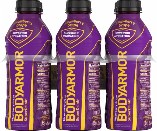 BODYARMOR SuperDrink® Mamba Forever Strawberry Grape Sports Drink Multipack Bottles Perspective: back