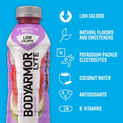 BODYARMOR® Lyte Dragonfruit Berry Sports Drink Bottle Perspective: back