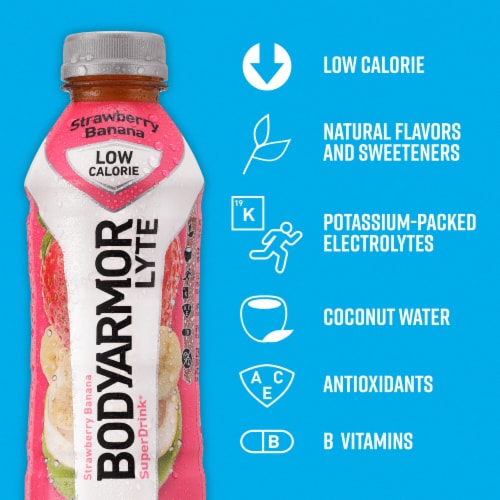 BODYARMOR® Lyte Strawberry Banana Sports Drink Bottle Perspective: back