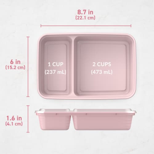 Bentgo® Prep 1-Compartment Food Storage Containers - Pink Perspective: back