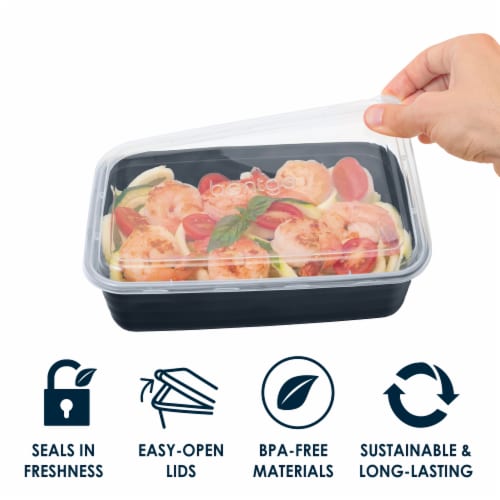 Bentgo® Meal Prep 1-Compartment Container - Navy Blue Perspective: back