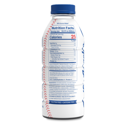 Prime LA Dodgers Coconut Water Hydration Drink Perspective: back