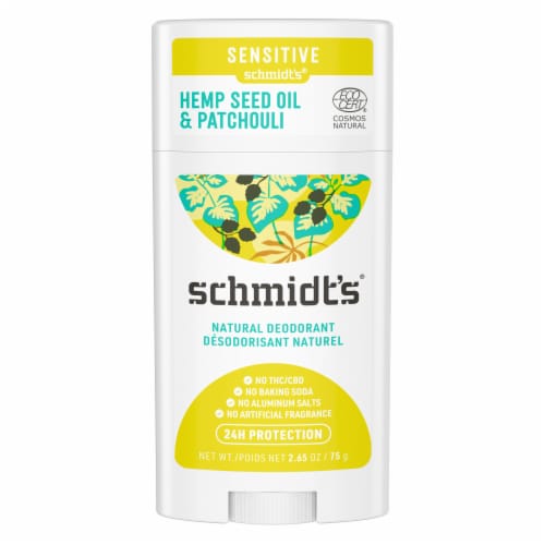 Schmidt's Hemp Seed Oil & Patchouli Aluminum Free Natural Deodorant Perspective: back