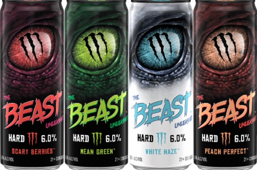 Monster The Beast Unleashed Flavored Hard Beverage Variety Pack, 12 ...