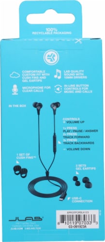 JLab Audio JBuds Pro Wired Type C - Black Perspective: back