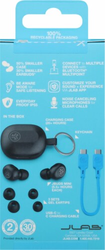 JLab Audio JBuds Mini True Wireless Earbuds - Black Perspective: back