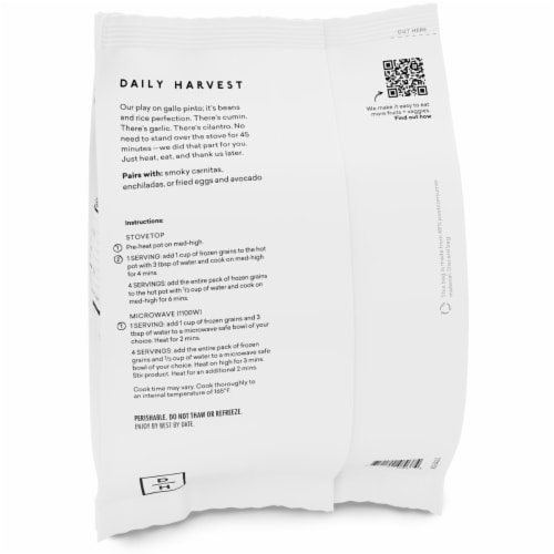 Daily Harvest Gluten-Free Cilantro Brown Rice + Black Bean Grains 16 oz Perspective: back