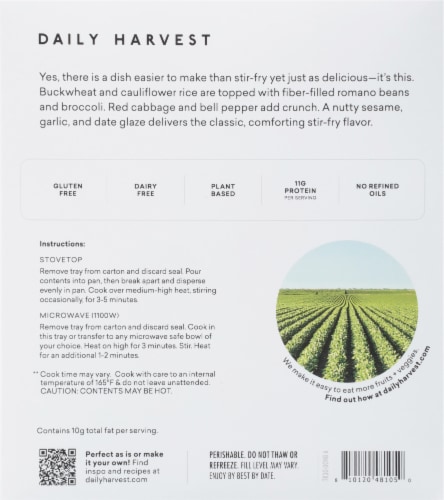 Daily Harvest Broccoli + Buckwheat Stir-Fry Harvest Bowl Perspective: back