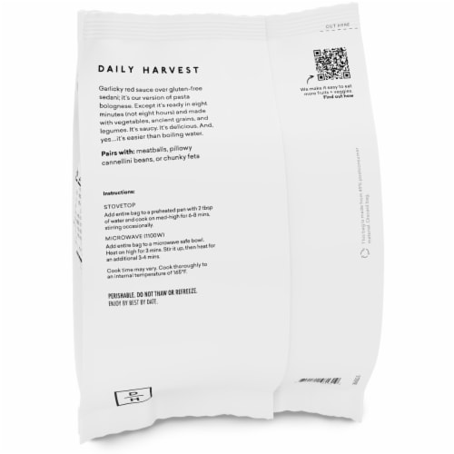 Daily Harvest Gluten-Free Tomato Basil + Portobello Bolognese Pasta 16 oz Perspective: back