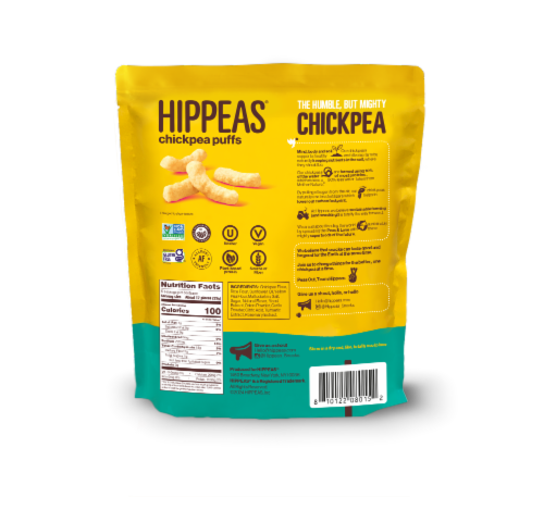 Hippeas® Vegan Groovy White Cheddar Chickpea Puffs Perspective: back