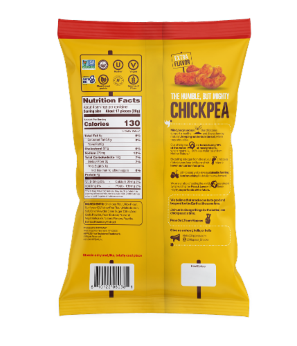 Hippeas® Flavor Blast! Blazin' Hot Chickpea Puffs Perspective: back