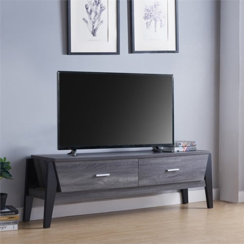 Distressed black tv stand discount