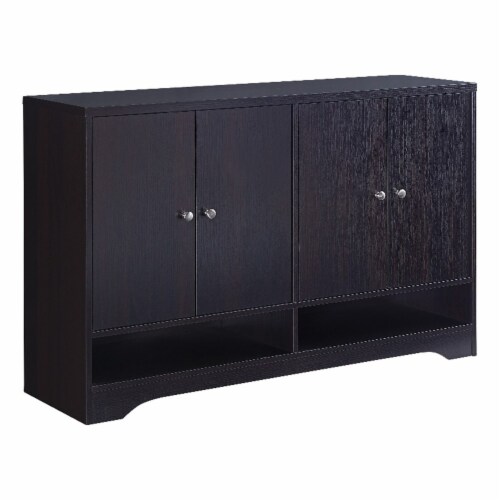 Smart Home Furniture 2-Shelf Contemporary Wood Shoe Cabinet in Red Cocoa Perspective: back