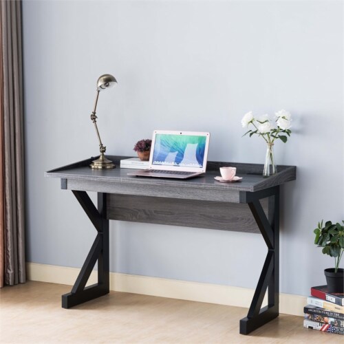 Distressed gray desk discount