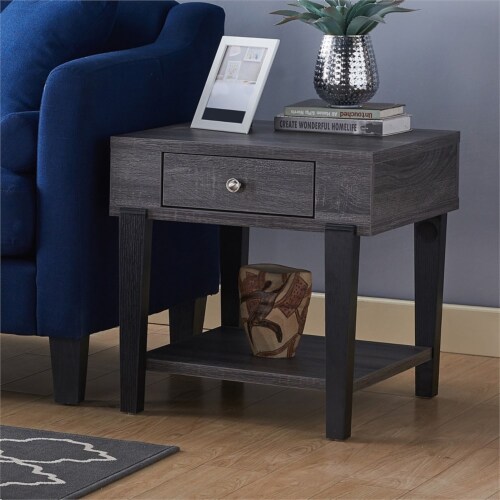 Distressed gray shop end tables