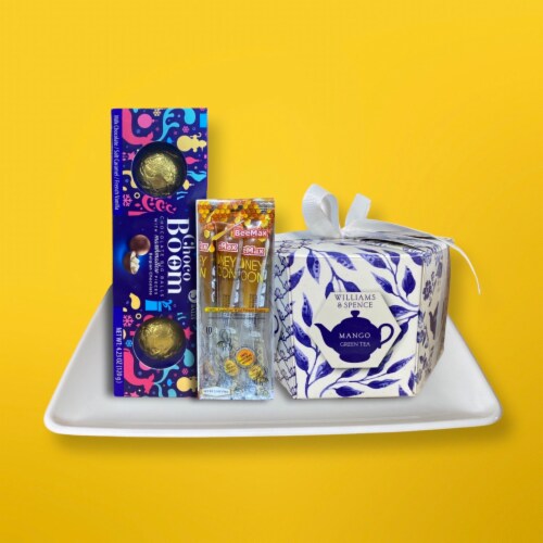 Hot Drink Gift Set | Includes Hot Chocolate Bombs, Herbal Tea Six Flavor Gift Set and Honey S Perspective: back