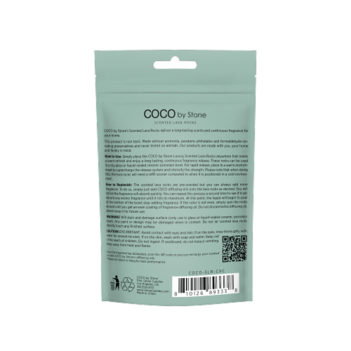 COCO by Stone Cypress Vetiver Cedar Scented Lava Rocks Perspective: back