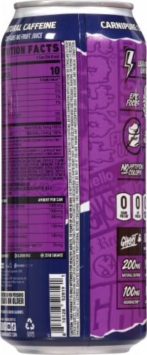 Ghost Energy Welch's® Grape Energy Drink Can Perspective: back
