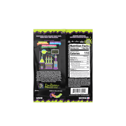 Rotten® Sour Gummy Worms Gummy Candy Perspective: back