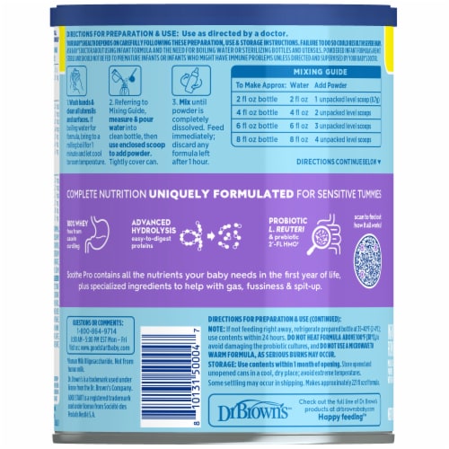 Good Start® Soothe Pro Sensitive Baby Formula Powder Perspective: back