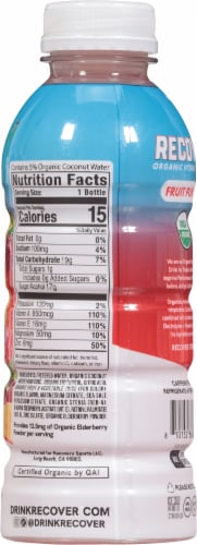 Recover™ Fruit Punch Hydration Water Bottle Perspective: back