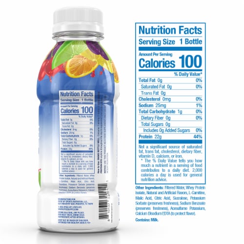 RYSE® Clear Protein Sugar-Free Kool-Aid Tropical Punch Flavored Protein Drink Perspective: back