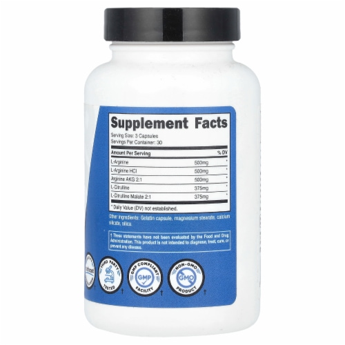 Nitric Oxide Booster Capsules [750 MG][90 CAPS] Perspective: back