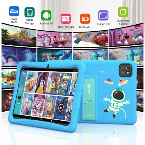 Contixo K103B 10 Android Kids Tablet 64GB, 80Disney Storybooks, Kid