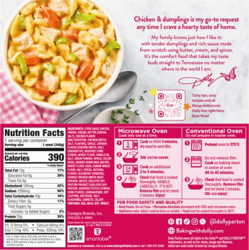 Dolly Parton's™ Chicken & Dumplings with Vegetables and Creamy Sauce Perspective: back