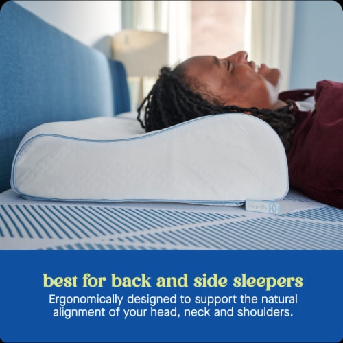 Sealy® Dreamlife Contour Bed Pillow Perspective: back