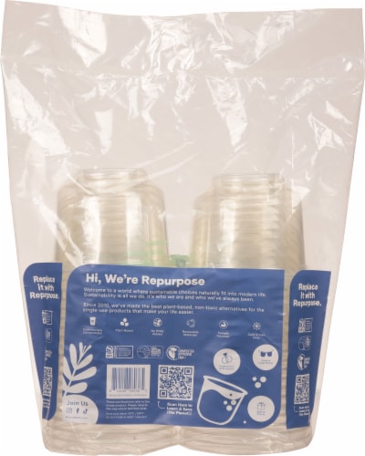 Repurpose® Compostable Stemless Cup (12oz) Perspective: back