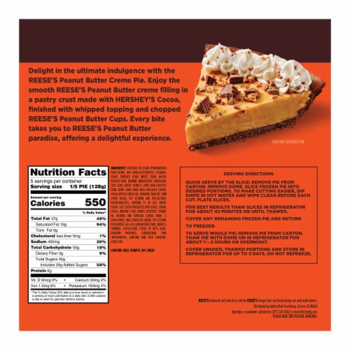 Reese's Peanut Butter Crème Pie Perspective: back