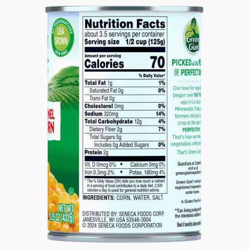 Green Giant® Whole Kernel Sweet Corn Perspective: back