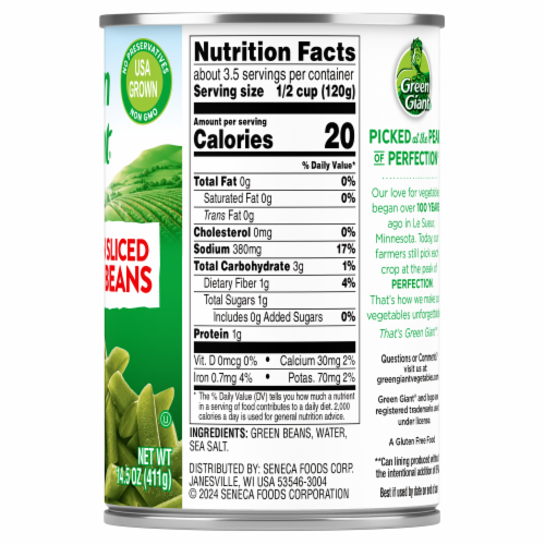 Green Giant® Kitchen Sliced Green Beans Perspective: back