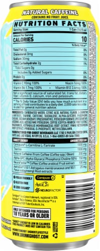 Ghost Energy Iced Tea Lemonade Can Perspective: back