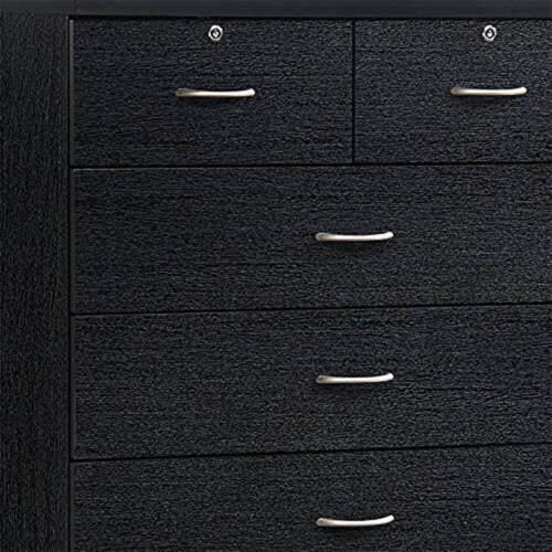 Hodedah 7 drawer chest outlet in black