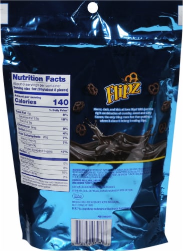 Flipz® Dark Chocolate Covered Pretzels Perspective: back
