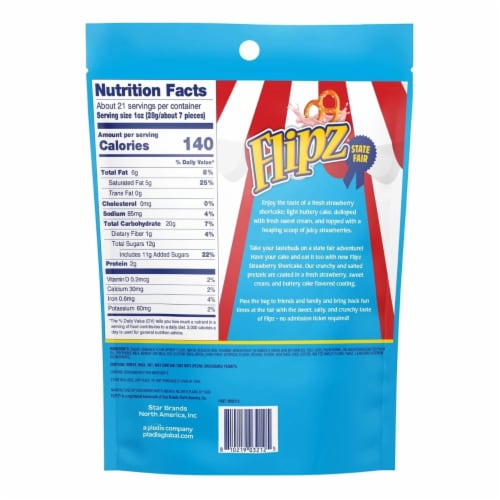 Flipz State Fair Strawberry Shortcake Pretzels (20.8 Ounce) Perspective: back