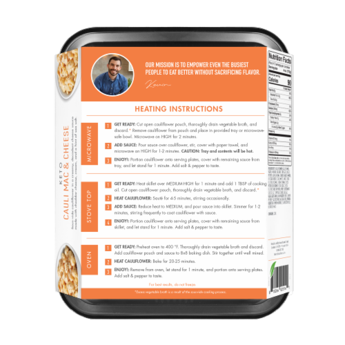 Kevin's Natural Foods Keto Cauli Mac & Cheese Perspective: back